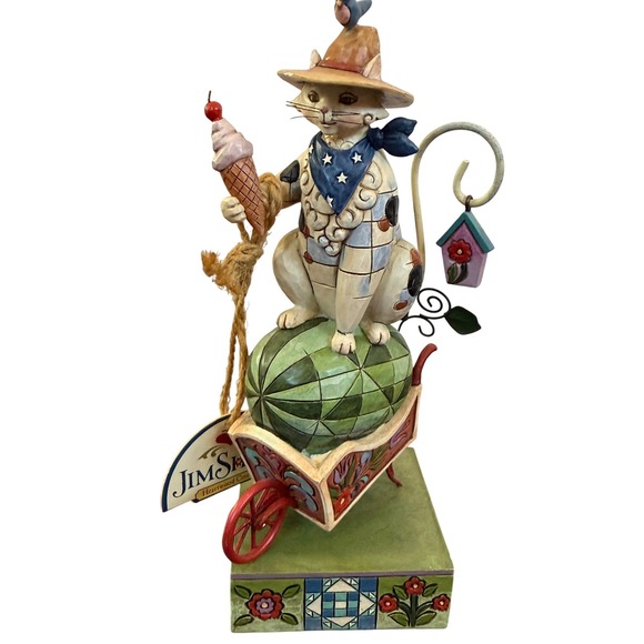 Jim Shore Heartwood Creek Summer's Delights Cat Figurine Ice Cream 4017423 - Picture 1 of 7